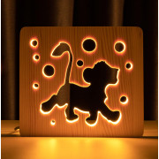 Светильник ночник ArtEco Light из дерева LED "Веселый львенок" с пультом и регулировкой света, цвет теплый белый Светильник ночник ArtEco Light из дерева LED "Веселый львенок" с пультом и регулировкой света, цвет теплый белый
