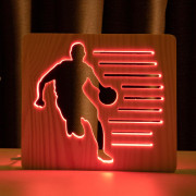 Светильник ночник ArtEco Light из дерева LED "Баскетболист с мячом" с пультом и регулировкой цвета, RGB Светильник ночник ArtEco Light из дерева LED "Баскетболист с мячом" с пультом и регулировкой цвета, RGB