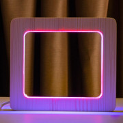 Светильник ночник ArtEco Light из дерева LED "Квадрат" с пультом и регулировкой цвета, двойной RGB Светильник ночник ArtEco Light из дерева LED "Квадрат" с пультом и регулировкой цвета, двойной RGB