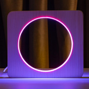 Светильник ночник ArtEco Light из дерева LED "Круг" с пультом и регулировкой цвета, двойной RGB Светильник ночник ArtEco Light из дерева LED "Круг" с пультом и регулировкой цвета, двойной RGB