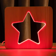 Светильник ночник ArtEco Light из дерева LED "Звезда" с пультом и регулировкой цвета, RGB Светильник ночник ArtEco Light из дерева LED "Звезда" с пультом и регулировкой цвета, RGB