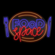 Неоновая вывеска FOOD space (900х590) Неоновая вывеска FOOD space (900х590)