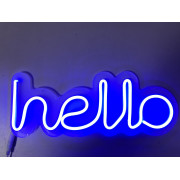 Неоновая вывеска Hello (380х150) Неоновая вывеска Hello (380х150)