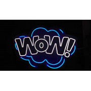 Неоновая вывеска WOW (600х410) Неоновая вывеска WOW (600х410)