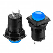 Кнопка нажимная синяя 12.7мм 1.5А 250В с фиксацией ON-OFF DS-226 SPST 2pin Daier Кнопка нажимная синяя 12.7мм 1.5А 250В с фиксацией ON-OFF DS-226 SPST 2pin Daier