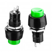 Кнопка нажимная зеленая 10мм 2А 250В с фиксацией ON-OFF DS-450 SPST 2pin Daier Кнопка нажимная зеленая 10мм 2А 250В с фиксацией ON-OFF DS-450 SPST 2pin Daier