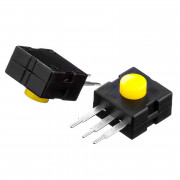 Кнопка нажимная желтая 12x12мм 1А 250В без фиксации ON-(OFF) PBS-05 SPST 2pin Daier Кнопка нажимная желтая 12x12мм 1А 250В без фиксации ON-(OFF) PBS-05 SPST 2pin Daier