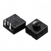 Кнопка нажимная черная 12x12мм 1А 250В без фиксации ON-(OFF) PBS-08 SPST 2pin Daier Кнопка нажимная черная 12x12мм 1А 250В без фиксации ON-(OFF) PBS-08 SPST 2pin Daier