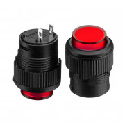 Кнопка нажимная красная LED 16мм 3А 250В без фиксации ON-(OFF) R16-503AD SPST 2pin Daier 220В Кнопка нажимная красная LED 16мм 3А 250В без фиксации ON-(OFF) R16-503AD SPST 2pin Daier 220В