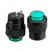 Кнопка нажимная зеленая LED 16мм 3А 250В без фиксации ON-(OFF) R16-503AD SPST 2pin Daier 220В Кнопка нажимная зеленая LED 16мм 3А 250В без фиксации ON-(OFF) R16-503AD SPST 2pin Daier 220В