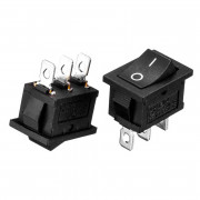 Кнопка переключатель черная 19.2х13мм 6А 250В ON-ON KCD1-102-1 3pin Daier Кнопка переключатель черная 19.2х13мм 6А 250В ON-ON KCD1-102-1 3pin Daier