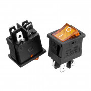 Кнопка переключатель желтая 13x10.2мм 6А 250В ON-(OFF) KCD1-201N-4 4pin Daier Кнопка переключатель желтая 13x10.2мм 6А 250В ON-(OFF) KCD1-201N-4 4pin Daier