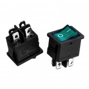 Кнопка переключатель зеленая 13x10.2мм 6А 250В ON-OFF KCD1-201N-4 4pin Daier Кнопка переключатель зеленая 13x10.2мм 6А 250В ON-OFF KCD1-201N-4 4pin Daier