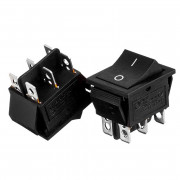 Кнопка переключатель черная 22x30мм 10А 250В ON-ON KCD2-202 6pin Daier Кнопка переключатель черная 22x30мм 10А 250В ON-ON KCD2-202 6pin Daier