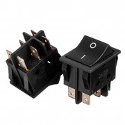 Кнопка переключатель черная 22x30мм 16А 250В ON-ON KCD2-202-2 6pin Daier Кнопка переключатель черная 22x30мм 16А 250В ON-ON KCD2-202-2 6pin Daier
