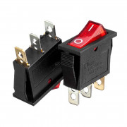 Кнопка переключатель красная 28x10.2мм 10А 250В ON-(OFF) KCD3-102/N 3pin Daier Кнопка переключатель красная 28x10.2мм 10А 250В ON-(OFF) KCD3-102/N 3pin Daier