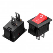 Кнопка переключатель красная 13.8x9мм 6А 250В ON-(OFF) KCD5-101 2pin Daier Кнопка переключатель красная 13.8x9мм 6А 250В ON-(OFF) KCD5-101 2pin Daier