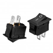 Кнопка переключатель черная 13.8x9мм 6А 250В ON-(OFF) KCD5-101 2pin Daier Кнопка переключатель черная 13.8x9мм 6А 250В ON-(OFF) KCD5-101 2pin Daier