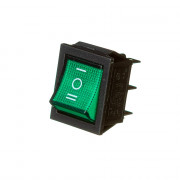 Переключатель KCD2-203NW 220V зеленый Переключатель KCD2-203NW 220V зеленый