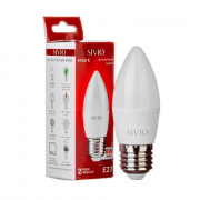 LED лампа Е27 C37 8W нейтральная белая 4100К SIVIO LED лампа Е27 C37 8W нейтральная белая 4100К SIVIO